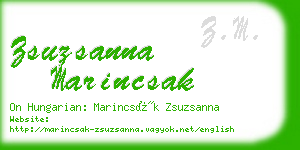 zsuzsanna marincsak business card